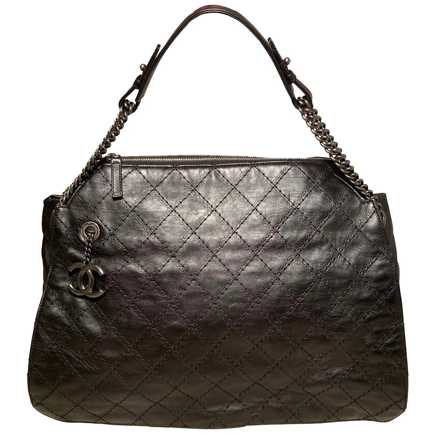 Quality Bag Top Dual-purpose Black Leather Now or never Tote Crave Chanel