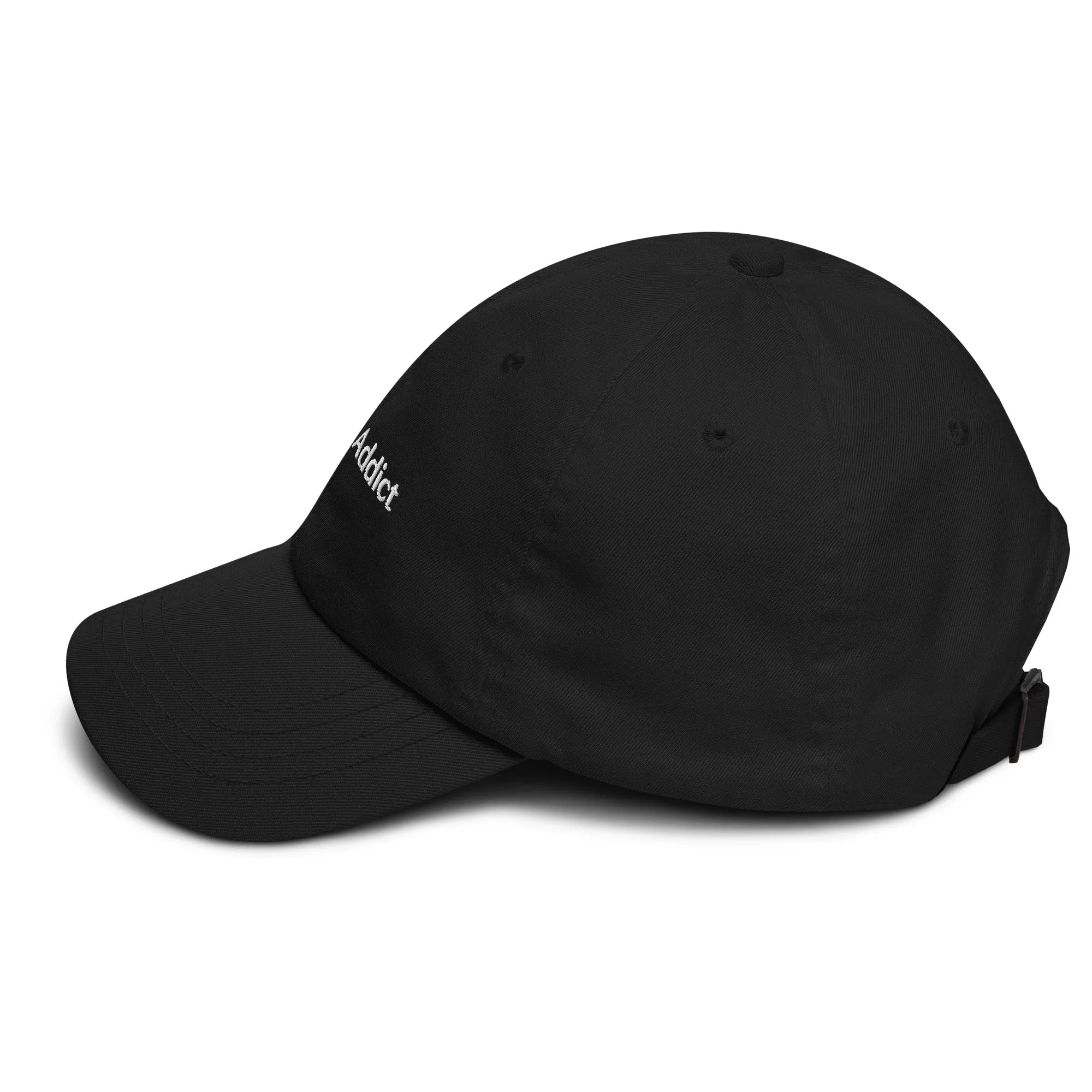 "Travel Addict" Dad Hat in Black