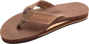 Rainbow Sandals Mens The Bentley Luxury Leather - Double Layer Arch Hand Woven Strap