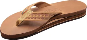 Rainbow Sandals Mens The Bentley Luxury Leather - Double Layer Arch Hand Woven Strap