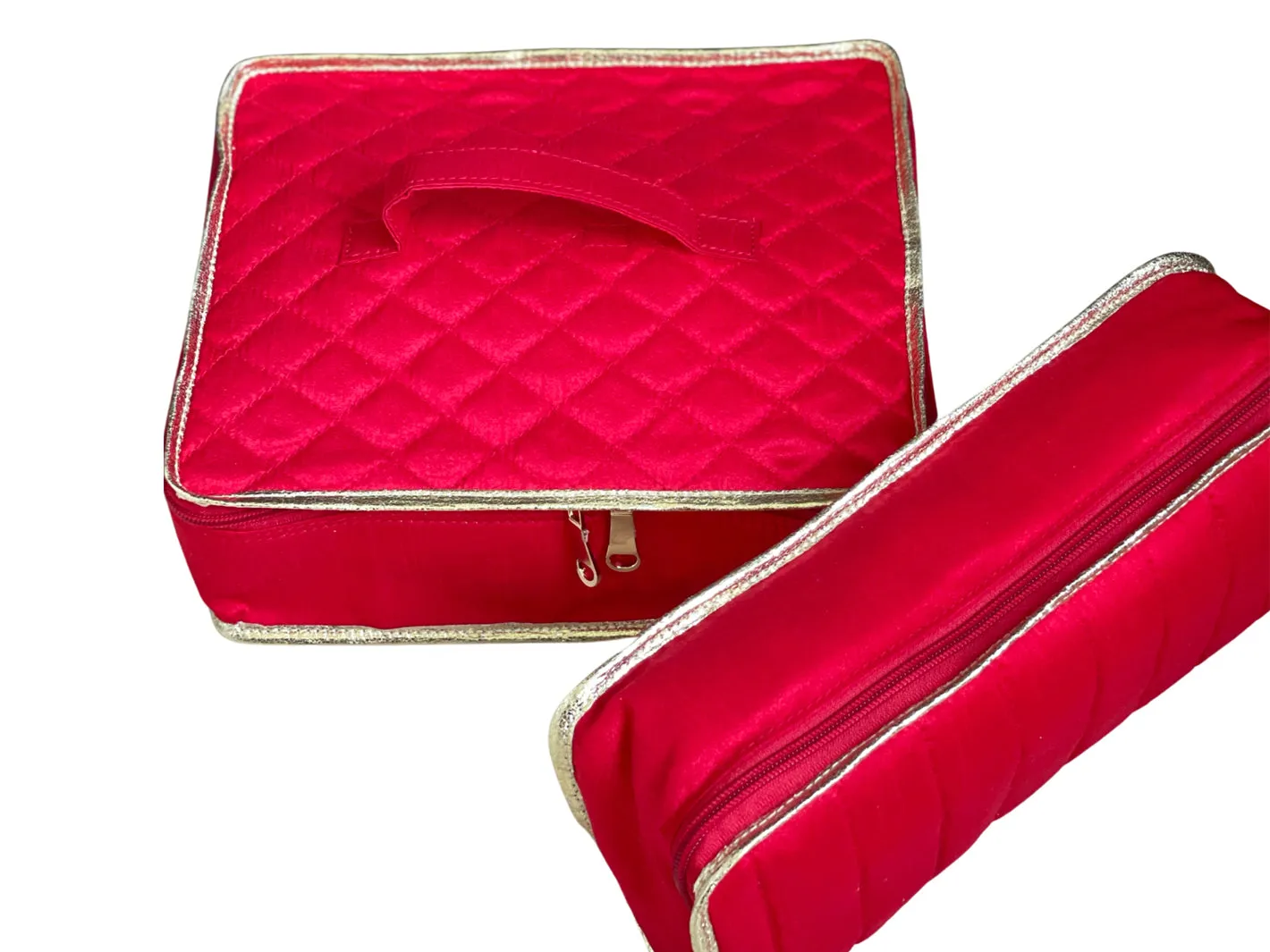 Raw Silk Jewelry Organizer Set