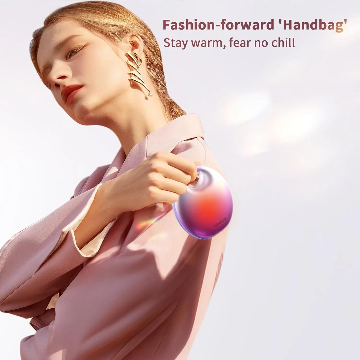Rechargeable Hand Warmers Tote-Style Electric Hand Warmer with 3 Heating Levels, 4000mAh Battery, Portable Heater Gift for Women, Christmas, Camping, Skiing, Hunting