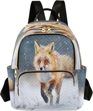 Red Fox Running Backpack Purse for Women Fashion Small Mini Daypack Purse for Lady Anti-theft Shoulder Bag for Lady Women, Medium