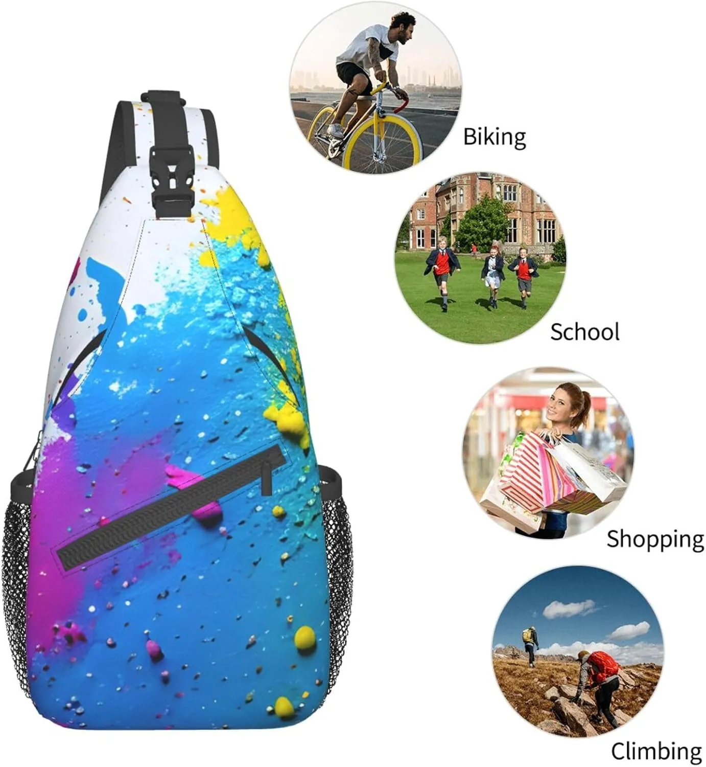 Red Wine Cellar Unisex Daypack Chest Pack â€“ Lightweight & Stylish Hiking Rucksack, Versatile Messenger Bag