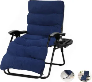 REDCAMP Chaise Lounge Cushion for Patio Furniture,67 inch Zero Gravity Cushion Comfortable Thicker for Indoor Home Office or Outdoor Use,Blue