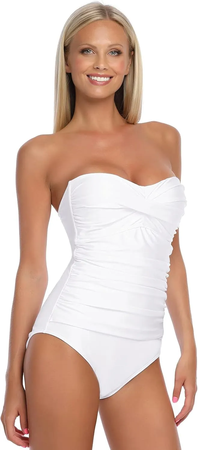 RELLECIGA Women's Strapless One Piece Swimsuit