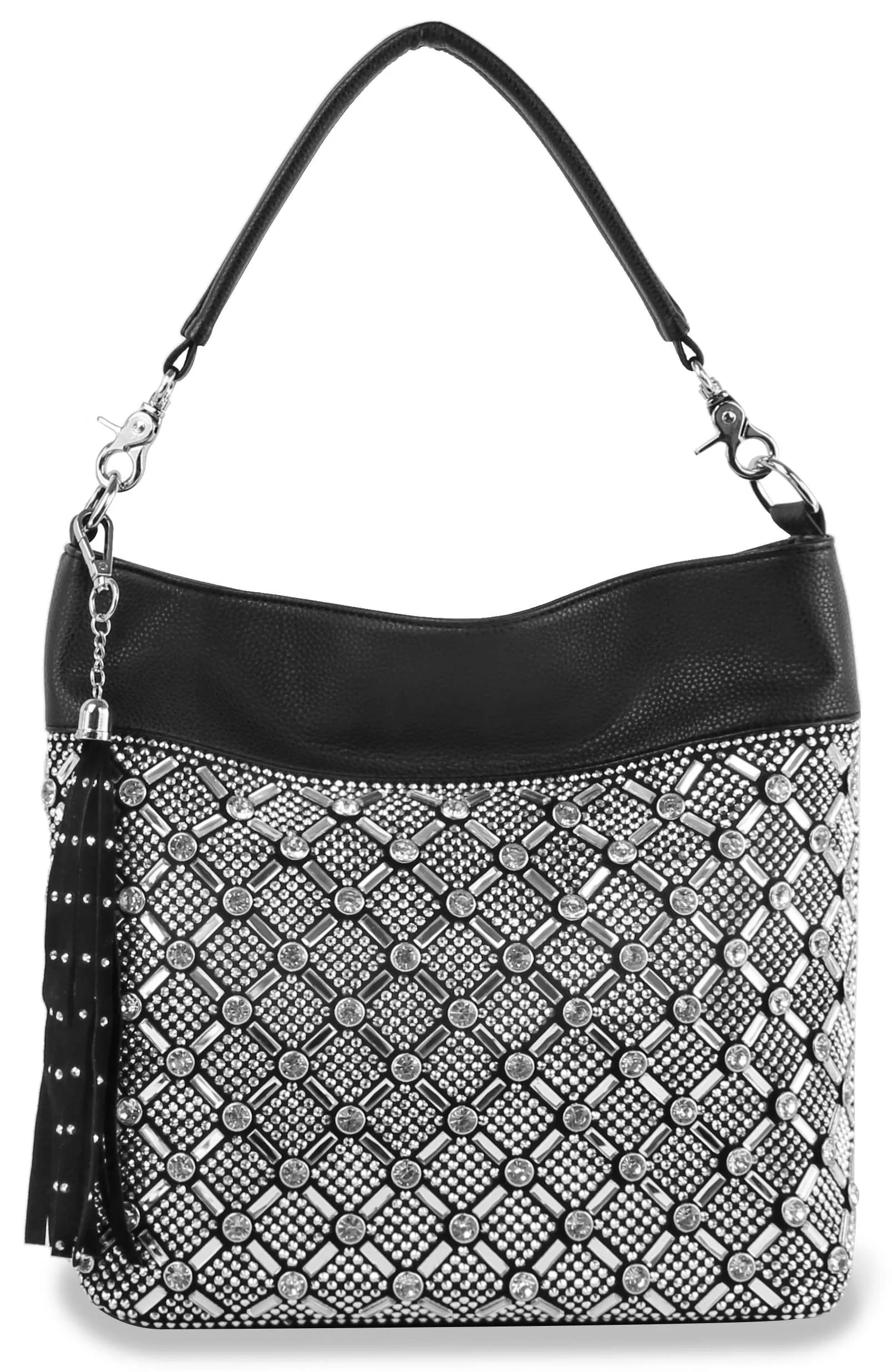 Rhinestone Design Hobo Handbag