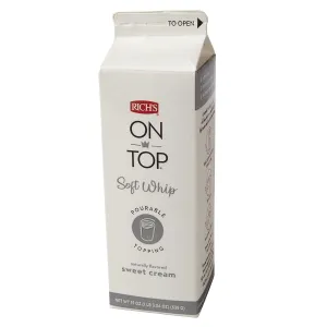 Rich's On Top®, Soft Whip Topping, Naturally Flavored Sweet Cream, Frozen, 12 Pack, 19 Ounce Cartons