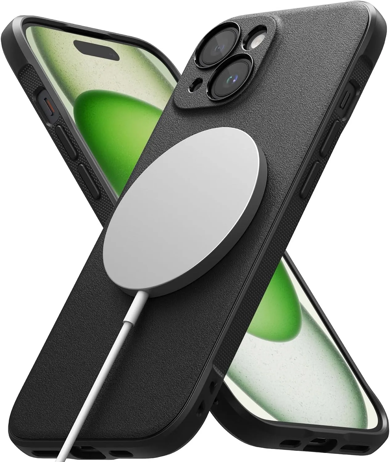 Ringke Onyx [Compatible with MagSafe] Compatible with iPhone 15 Case, Anti-Fingerprint Technology Prevents Oily Smudges Non-Slip Enhanced Grip Precise Cutouts for Camera - Magnetic Black