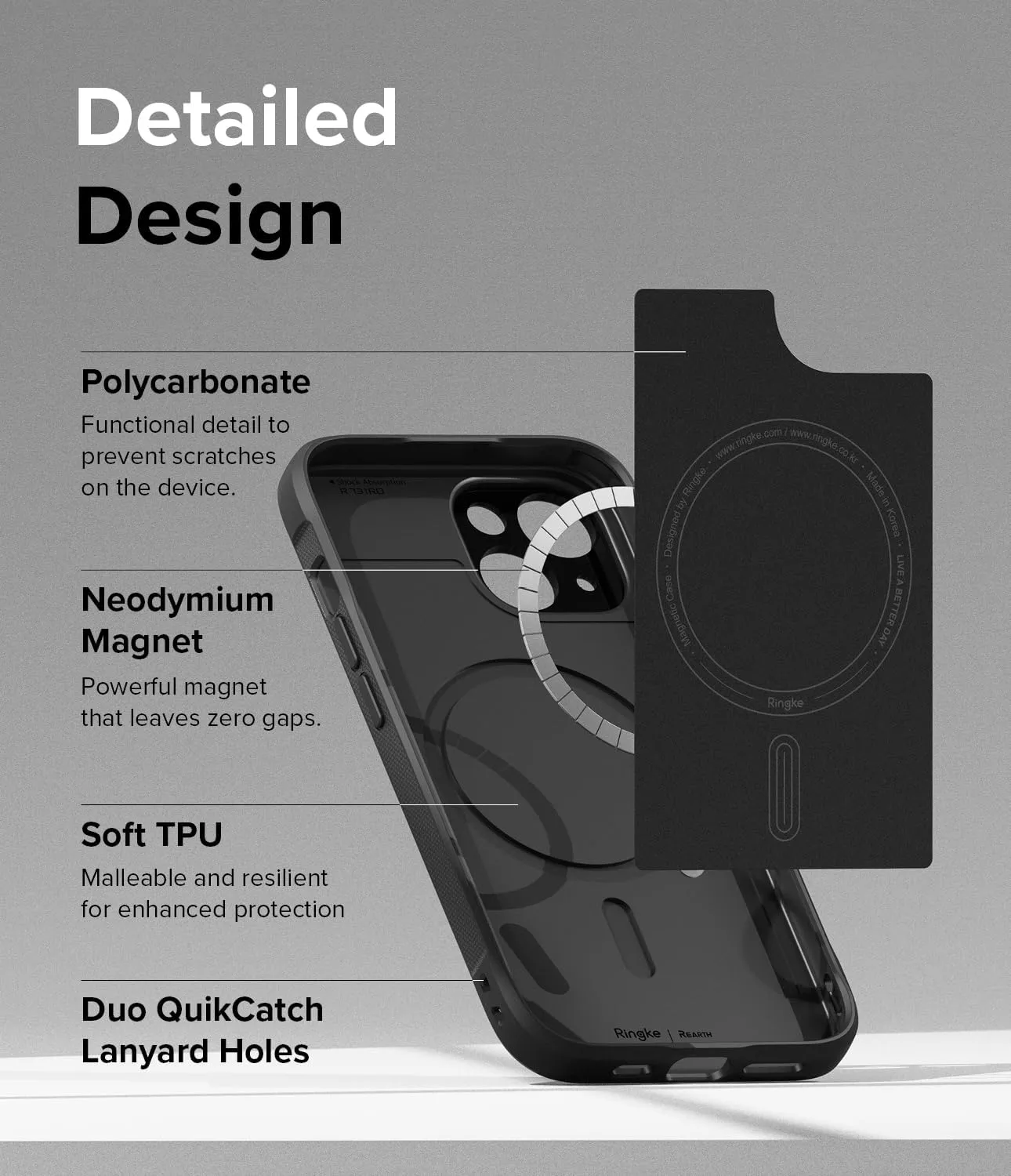 Ringke Onyx [Compatible with MagSafe] Compatible with iPhone 15 Case, Anti-Fingerprint Technology Prevents Oily Smudges Non-Slip Enhanced Grip Precise Cutouts for Camera - Magnetic Black