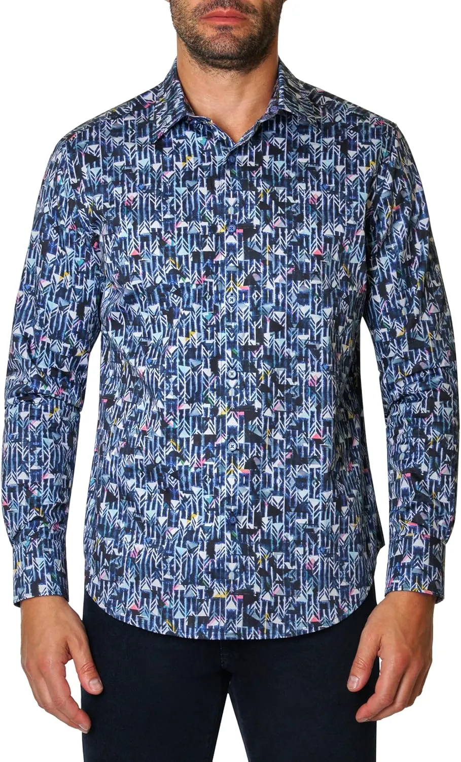 Robert Graham Men's Bates Long Sleeve Woven Button Down Shirt