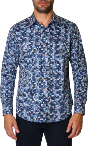 Robert Graham Men's Bates Long Sleeve Woven Button Down Shirt