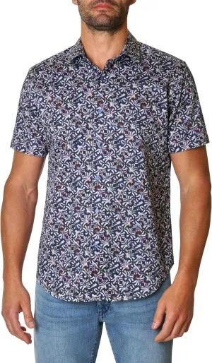 Robert Graham Men's Conley Short Sleeve Woven Button Down Shirt