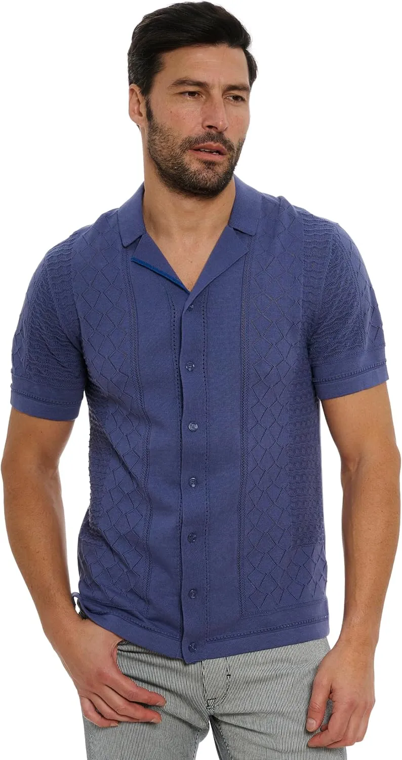 Robert Graham Men's Delmar Short Sleeve Knit Sweater
