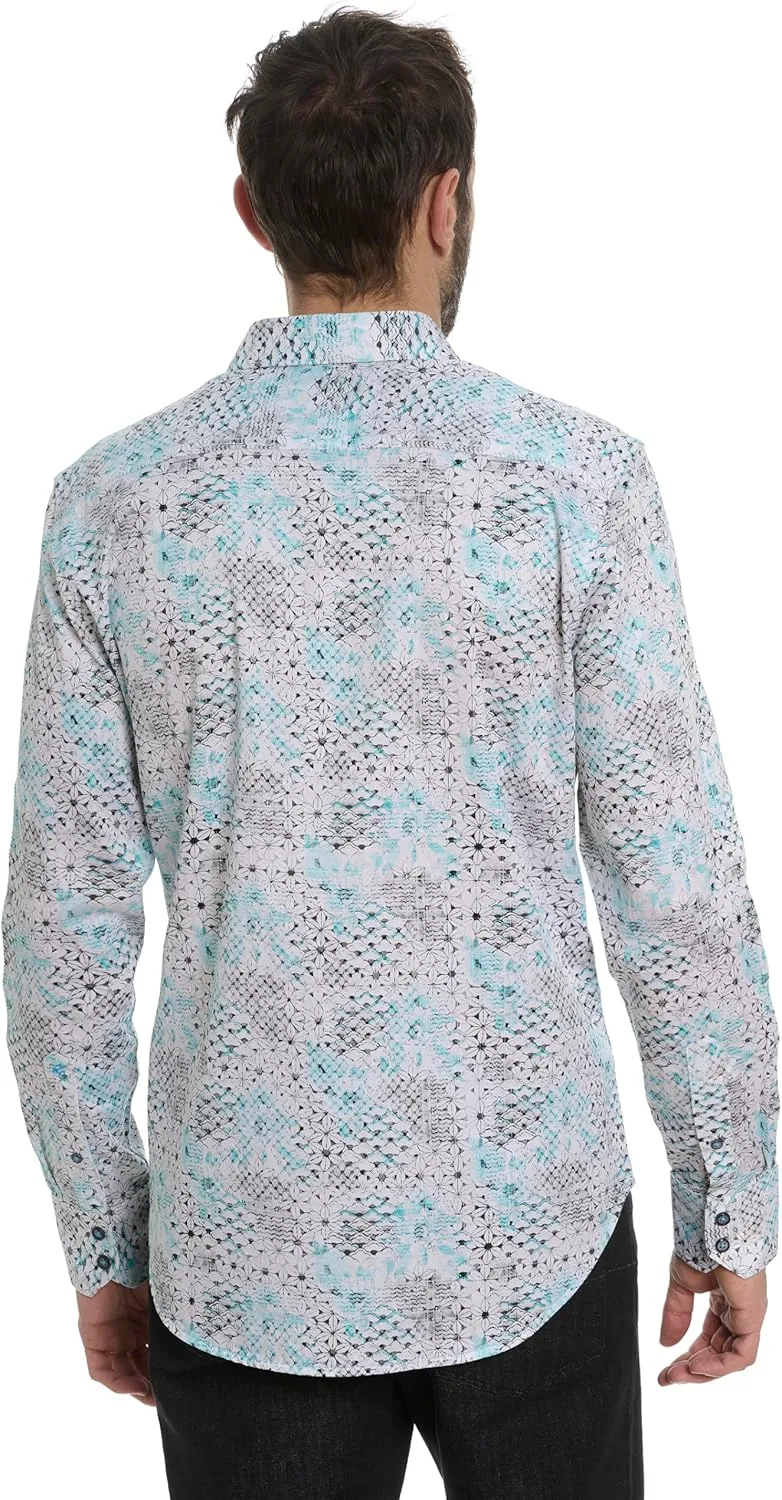 Robert Graham Men's Hendriks Long Sleeve Woven Button Down Shirt