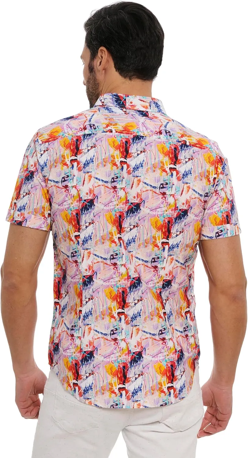 Robert Graham Men's Ledger Short Sleeve Woven Shirt