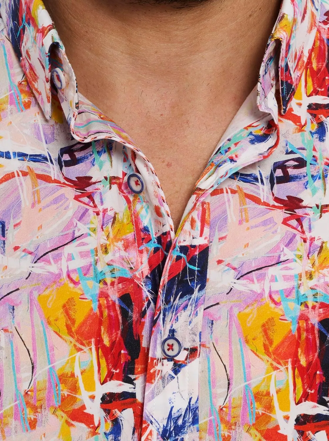 Robert Graham Men's Ledger Short Sleeve Woven Shirt
