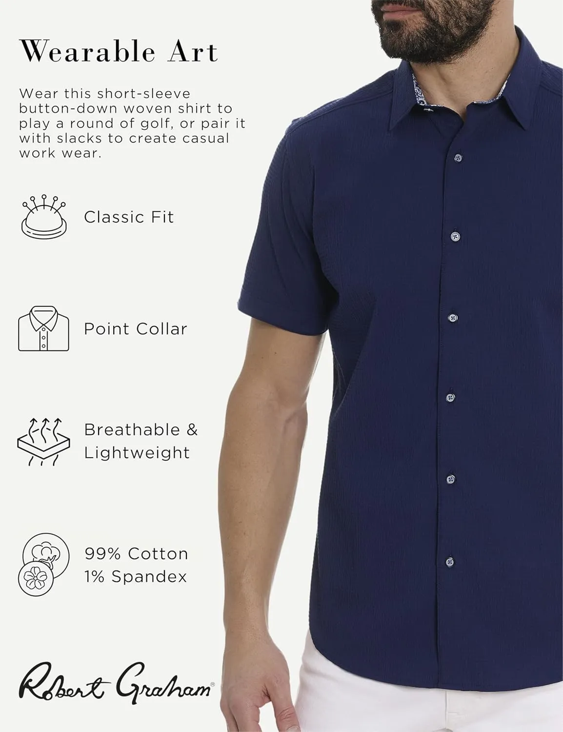 Robert Graham Men's Stetson Short Sleeve Woven Shirt