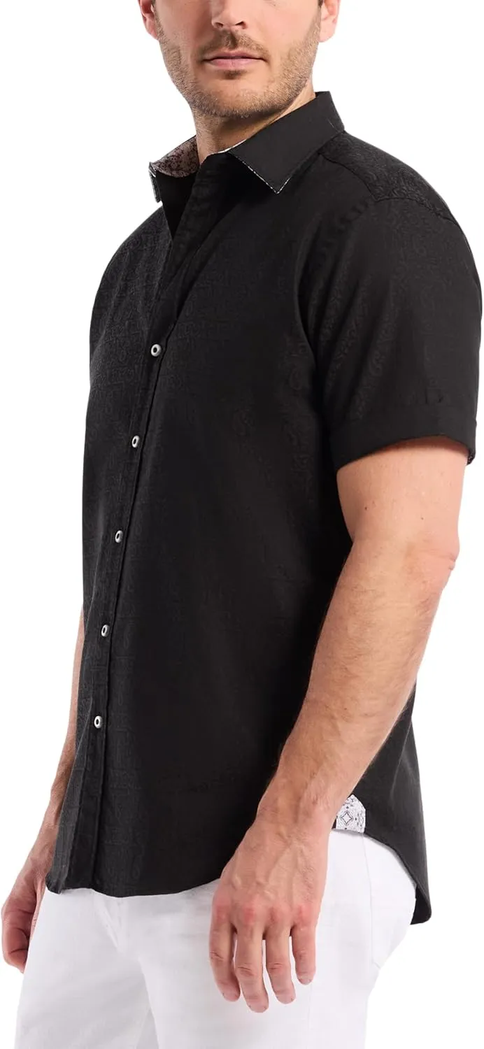 Robert Graham Mens Windsor 2 Short Sleeve Woven Button Down Shirt