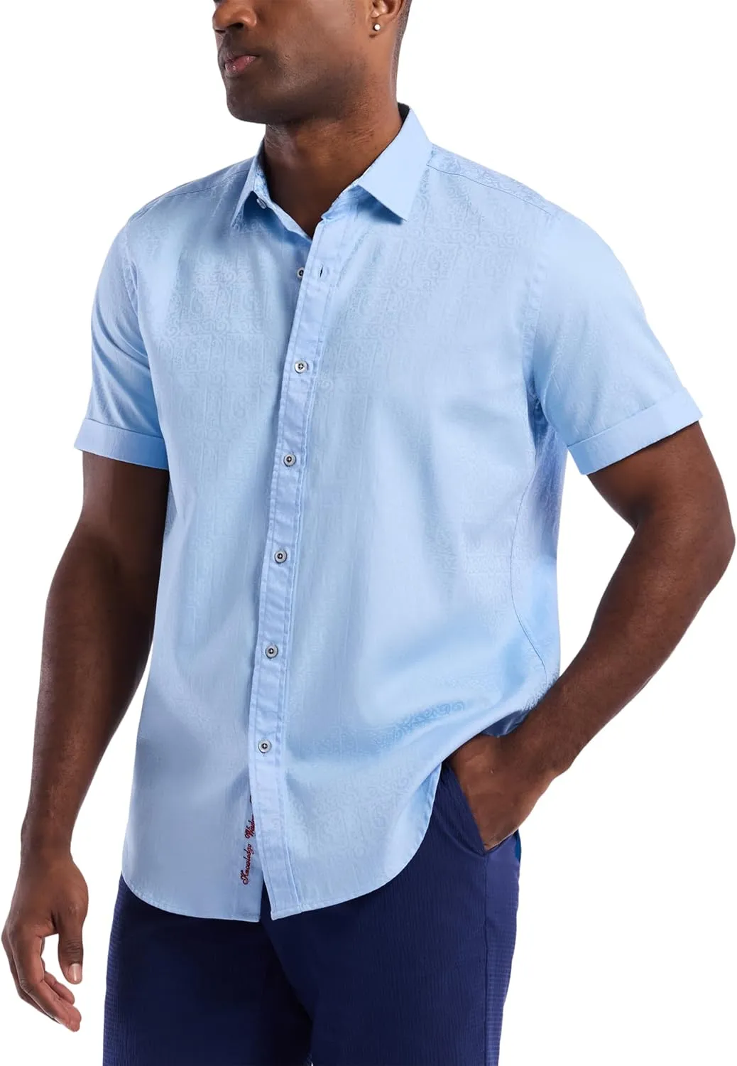Robert Graham Mens Windsor 2 Short Sleeve Woven Button Down Shirt