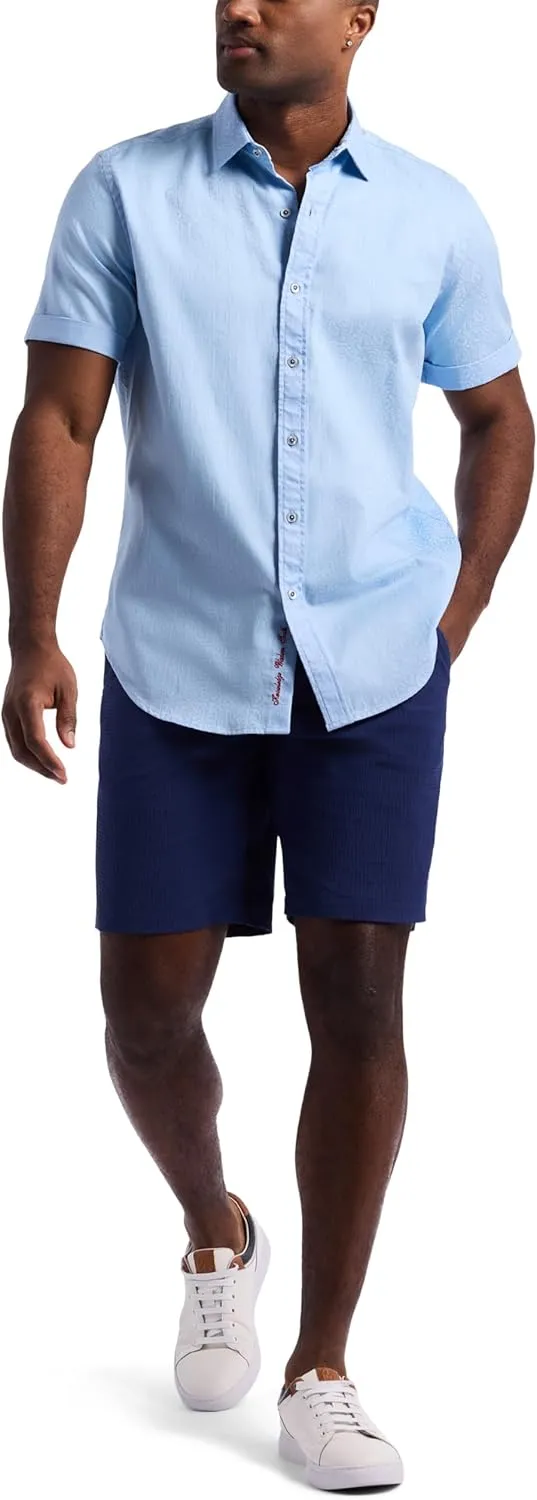 Robert Graham Mens Windsor 2 Short Sleeve Woven Button Down Shirt