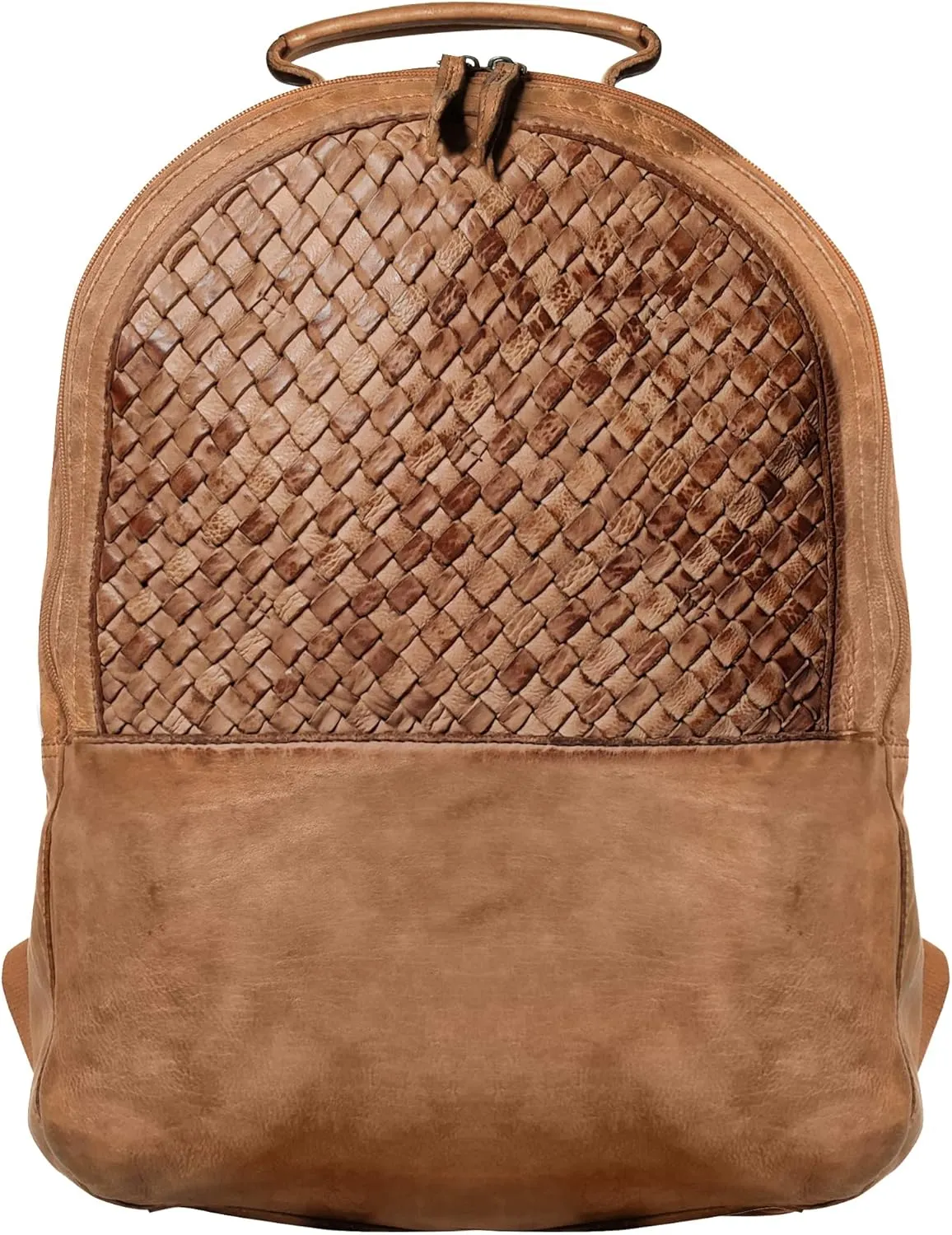 RUSTIC TOWN Leather Backpack Purse for Women - Washed Leather Multipurpose Laptop Handbag, College Bookbag Camping Daypack Fashion Shoulder Travel Bag
