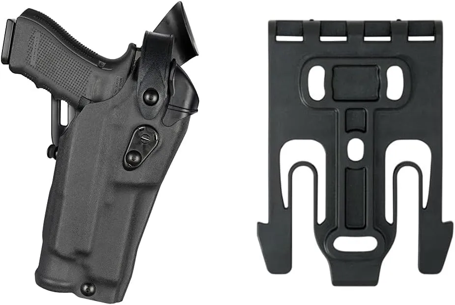 Safariland 6360RDS Level Three Retention Duty Holster, Red Dot Sight Compatible, STX Plain Black, Right Hand, Fits: Glock 19/23 Surefire X300U