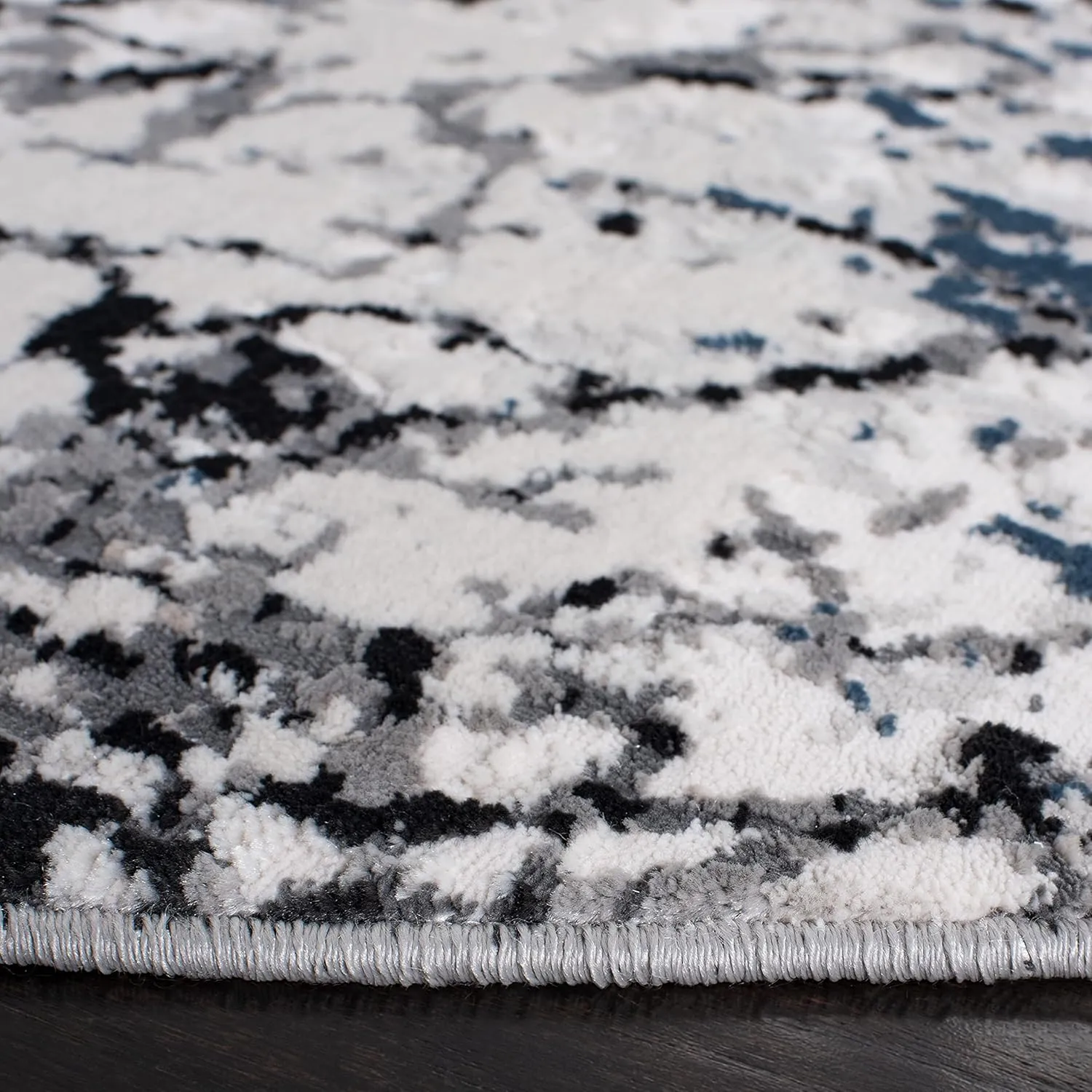 SAFAVIEH Invista Collection 6'7" Round Ivory/Grey INV605A Modern Abstract Area Rug