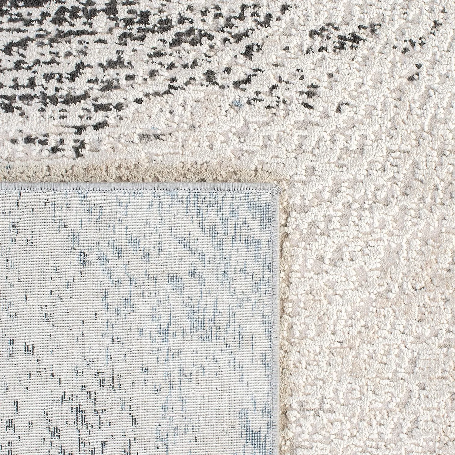 SAFAVIEH Invista Collection 6'7" Round Ivory/Grey INV643A Modern Abstract Area Rug