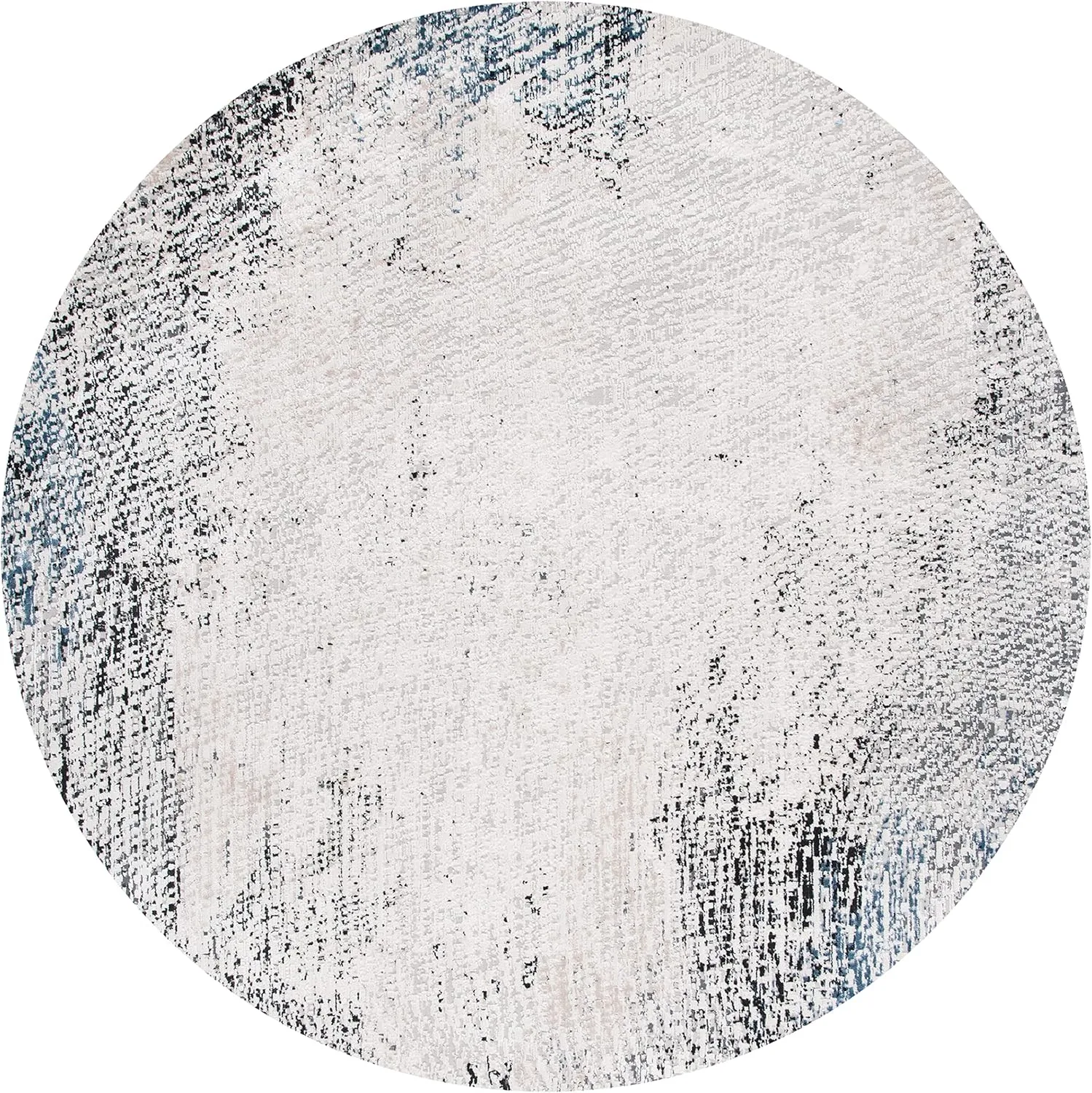SAFAVIEH Invista Collection 6'7" Round Ivory/Grey INV643A Modern Abstract Area Rug