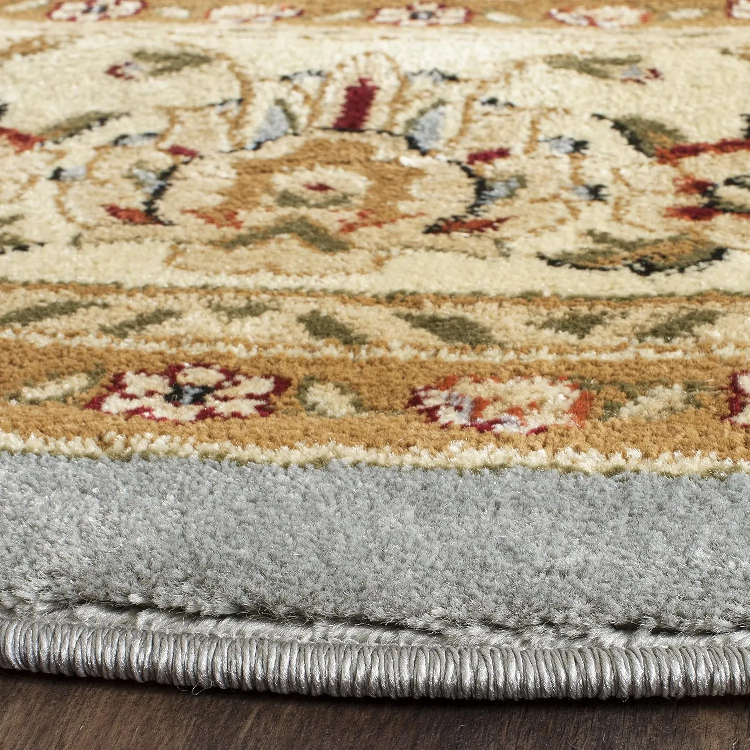 SAFAVIEH Lyndhurst Collection 8' Round Light Blue/Ivory LNH312B Traditional Oriental Non-Shedding Dining Room Entryway Foyer Living Room Bedroom Area Rug