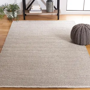 SAFAVIEH Vermont Collection Area Rug - 6' x 9', Brown, Handmade Wool & Cotton, Ideal for High Traffic Areas in Living Room, Bedroom (VRM650T)