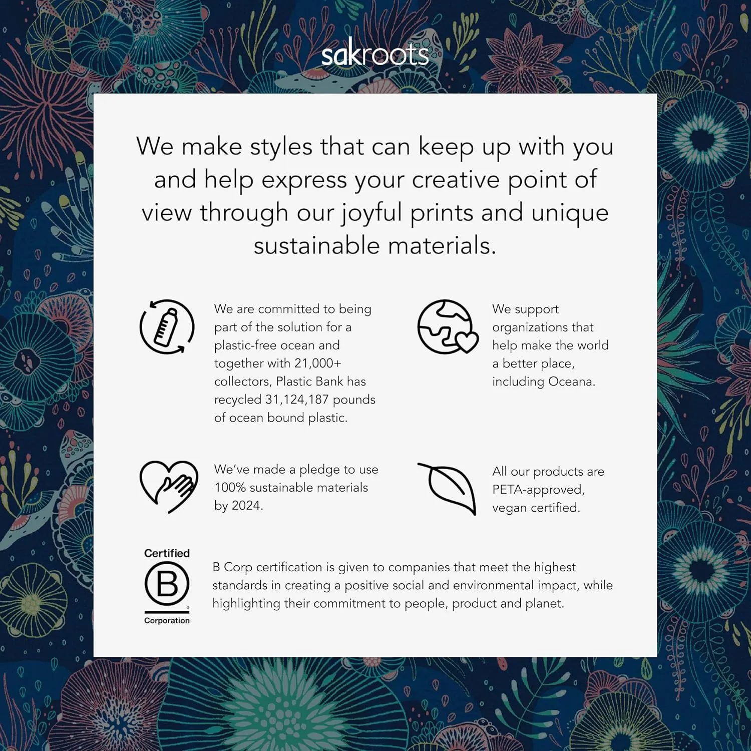 Sakroots Eco Twill, Black Tonal Spirit Desert