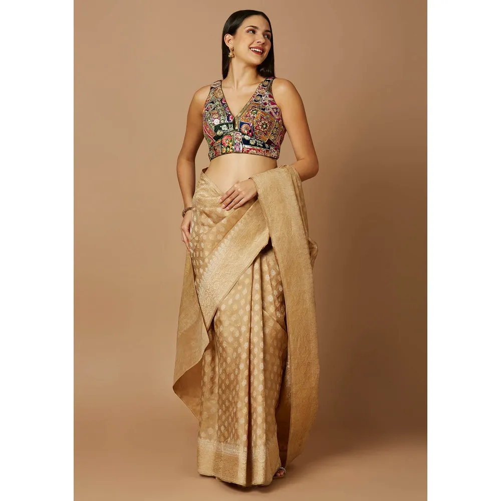 SALWAR STUDIO Womens Multi-Color embroidered Stitched Blouse