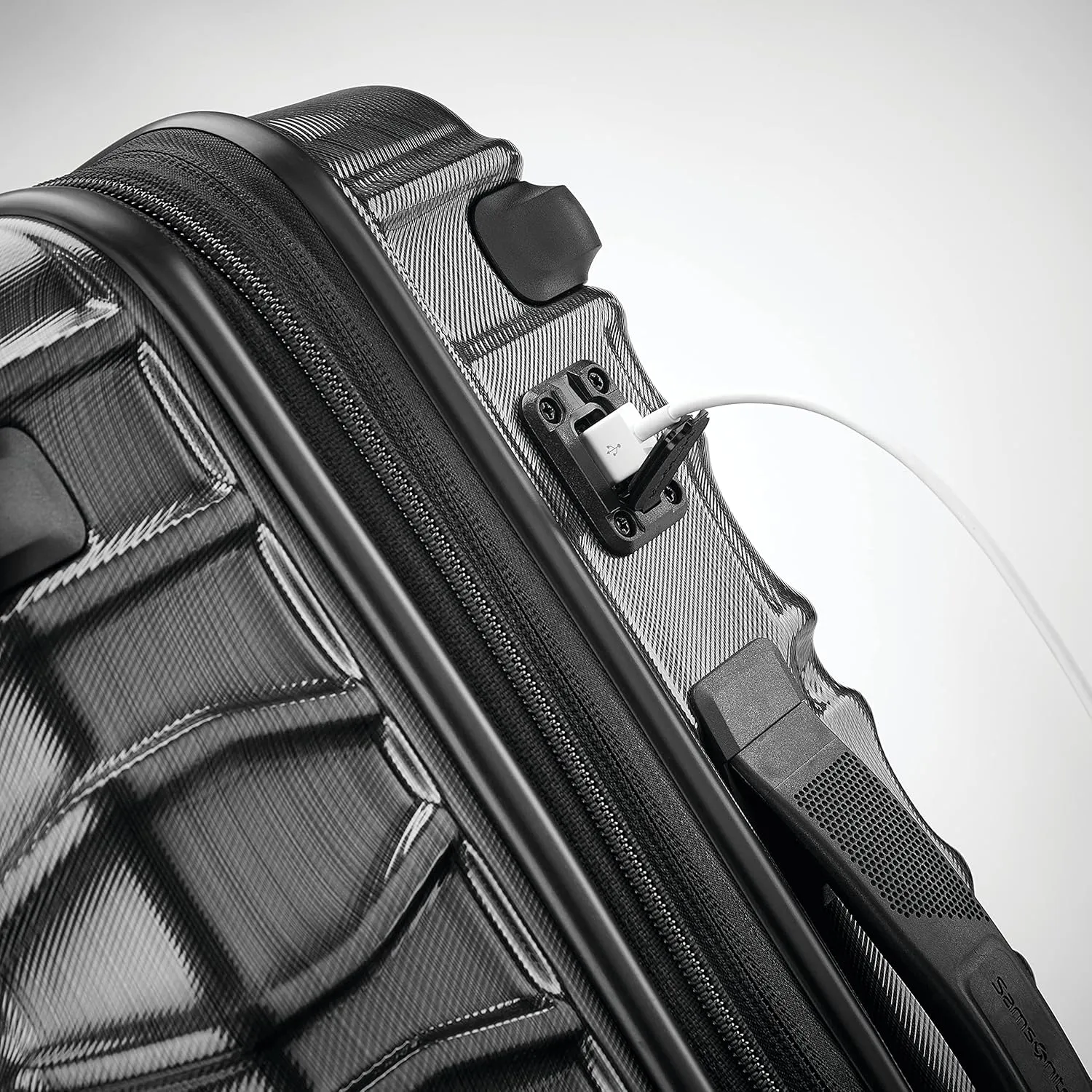 Samsonite Stryde 2 Hardside Expandable Luggage with Double Spinner Wheels, Carry On Spinner, Brushed Graphite