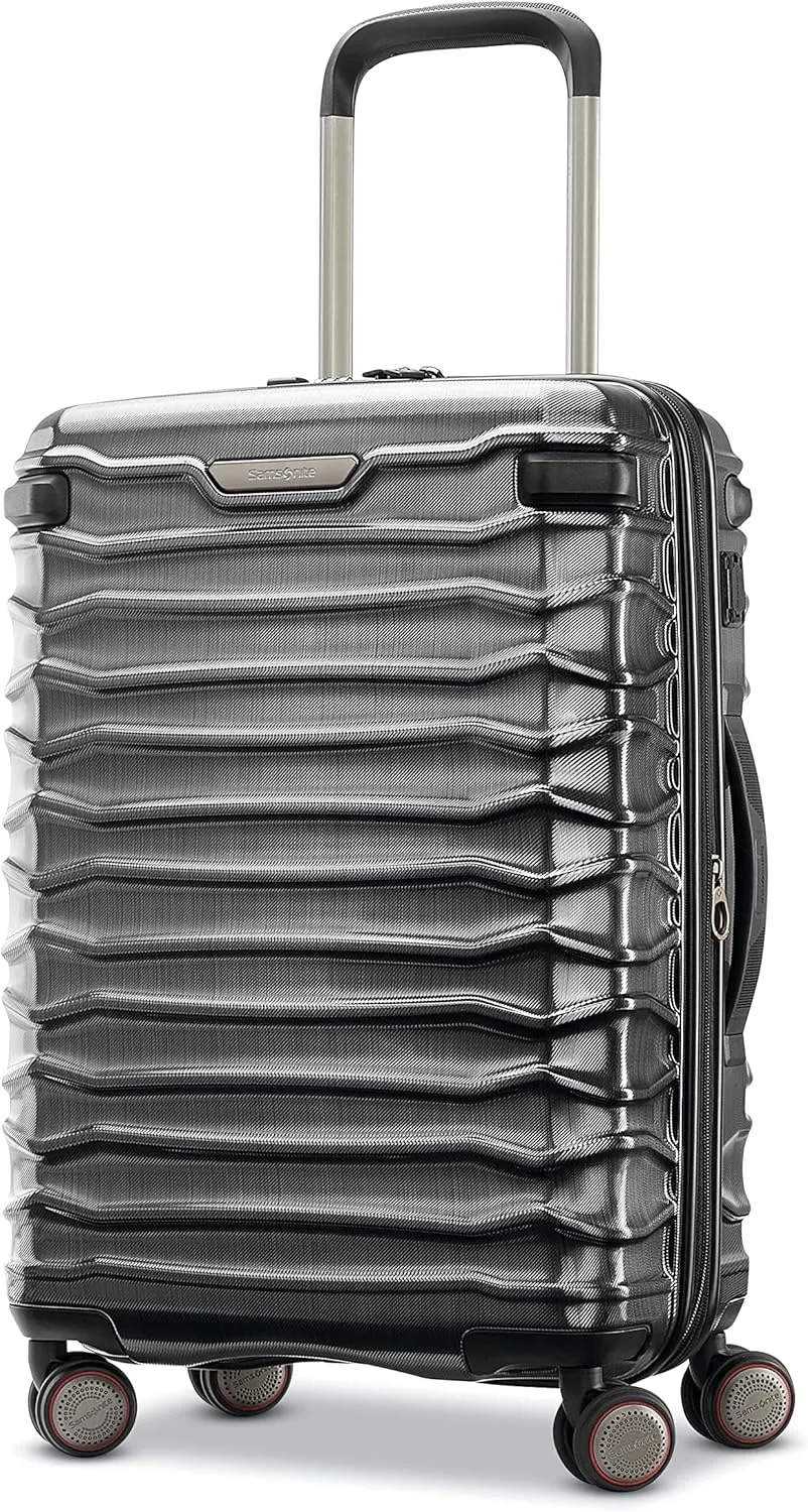 Samsonite Stryde 2 Hardside Expandable Luggage with Double Spinner Wheels, Carry On Spinner, Brushed Graphite