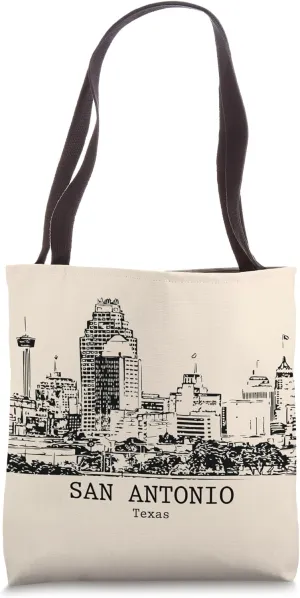 San Antonio Texas Vintage Retro Travel Souvenir Tote Bag