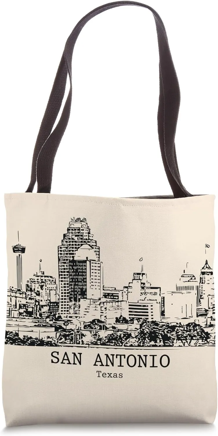 San Antonio Texas Vintage Retro Travel Souvenir Tote Bag