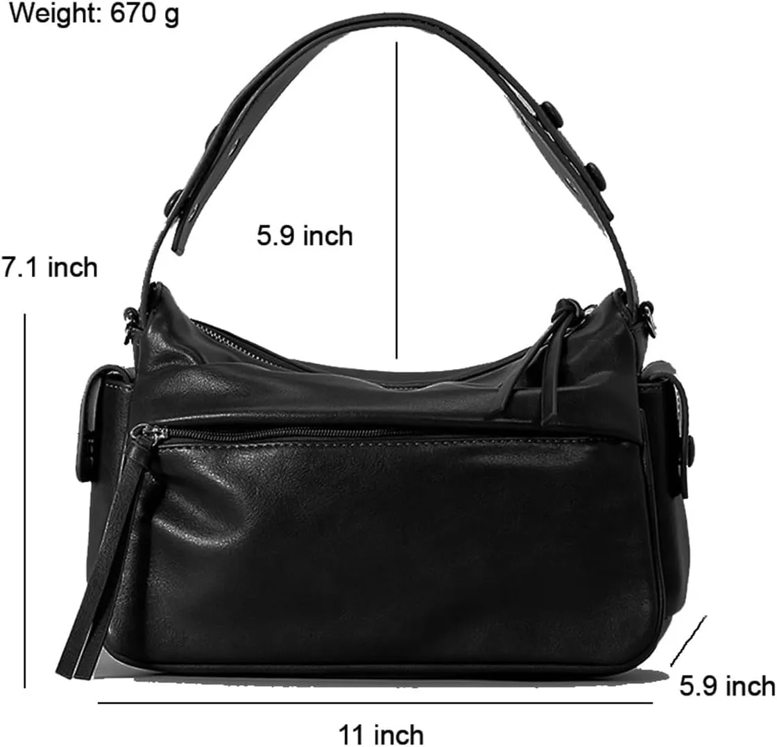 Satchel Handbag, Crossbody Shoulder Top Handle bags for Women, Zipper Closure, 2 Adjustable Straps, 4 Colors