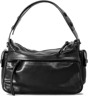 Satchel Handbag, Crossbody Shoulder Top Handle bags for Women, Zipper Closure, 2 Adjustable Straps, 4 Colors