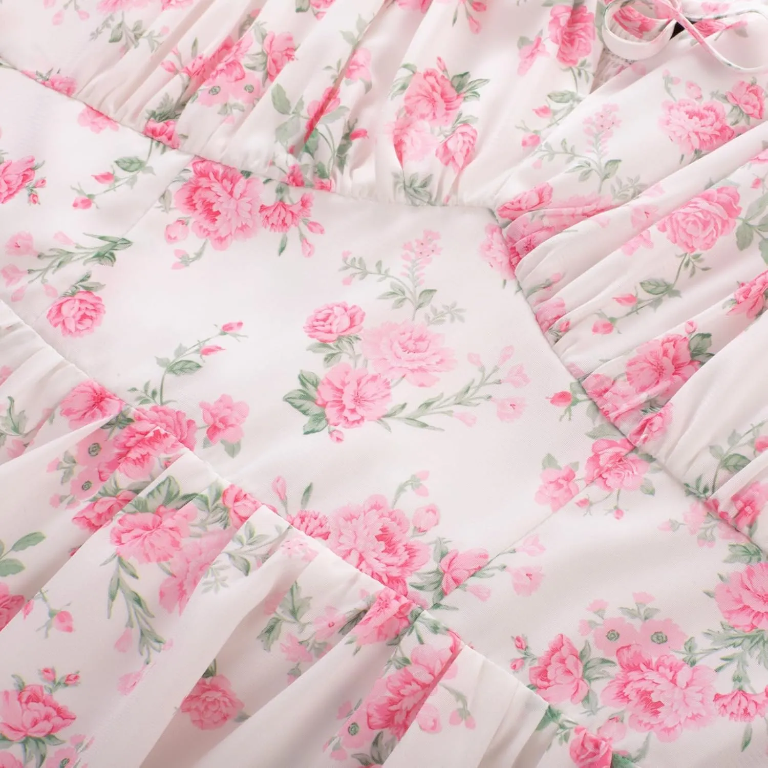 Scarlet Darkness Summer Dresses for Women 2025 Floral Corset Dress Long Milkmaid Dress