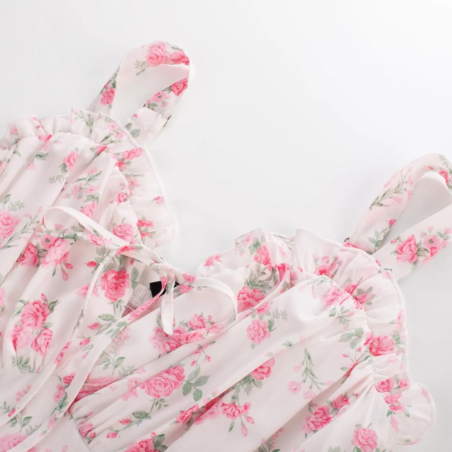 Scarlet Darkness Summer Dresses for Women 2025 Floral Corset Dress Long Milkmaid Dress