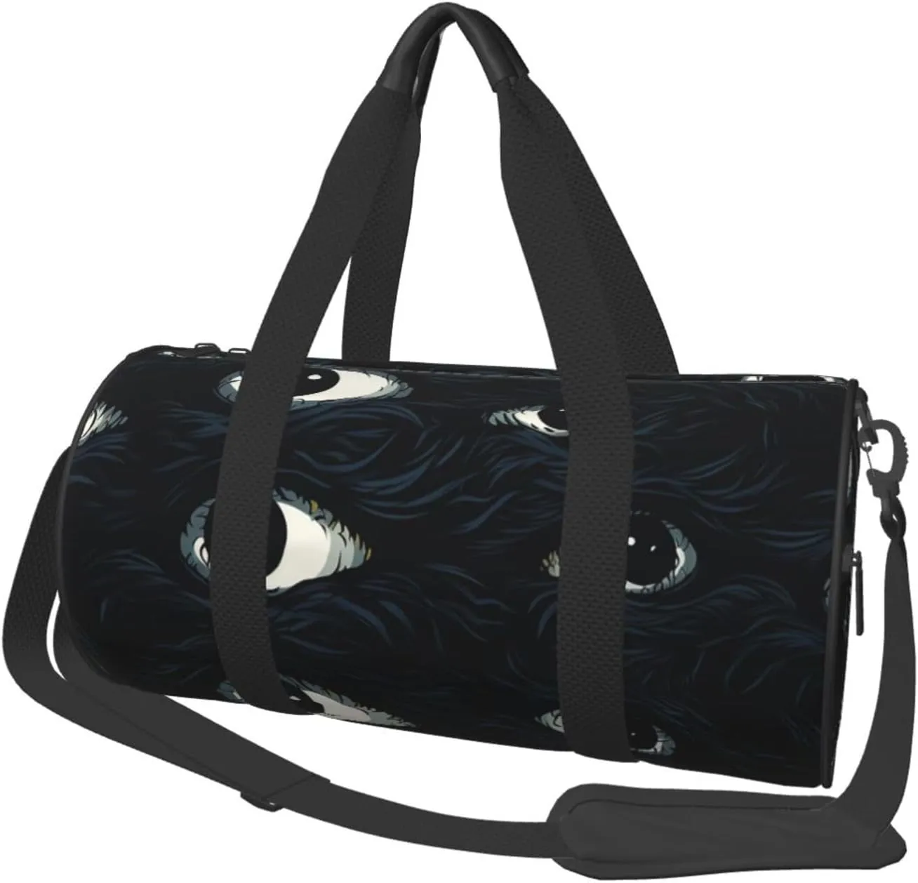 Scary Eyes Travel Duffle Bag for Men Women Sport Gym Bag Foldable Weekender Bag Carry on Overnight Bag for Travel Swimming Basketball