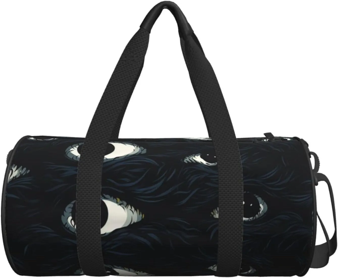 Scary Eyes Travel Duffle Bag for Men Women Sport Gym Bag Foldable Weekender Bag Carry on Overnight Bag for Travel Swimming Basketball
