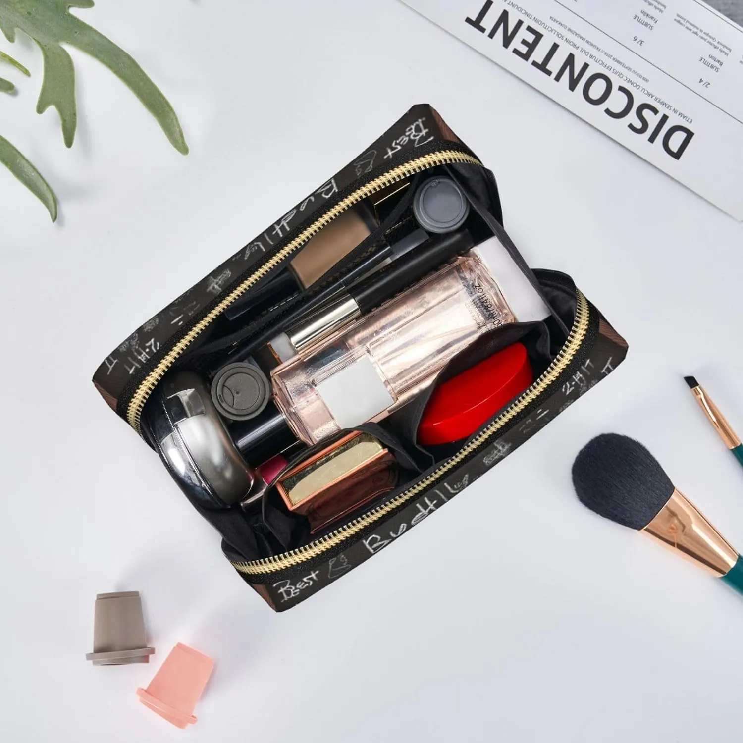 School Math Toiletry Pouch, Travel-Friendly Makeup Organizer For Makeup Brushes, Lipsticks