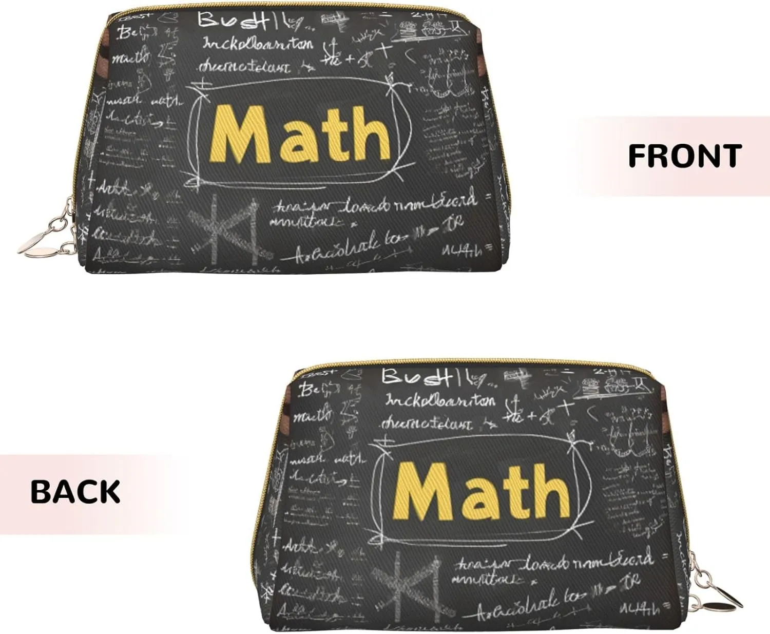 School Math Toiletry Pouch, Travel-Friendly Makeup Organizer For Makeup Brushes, Lipsticks