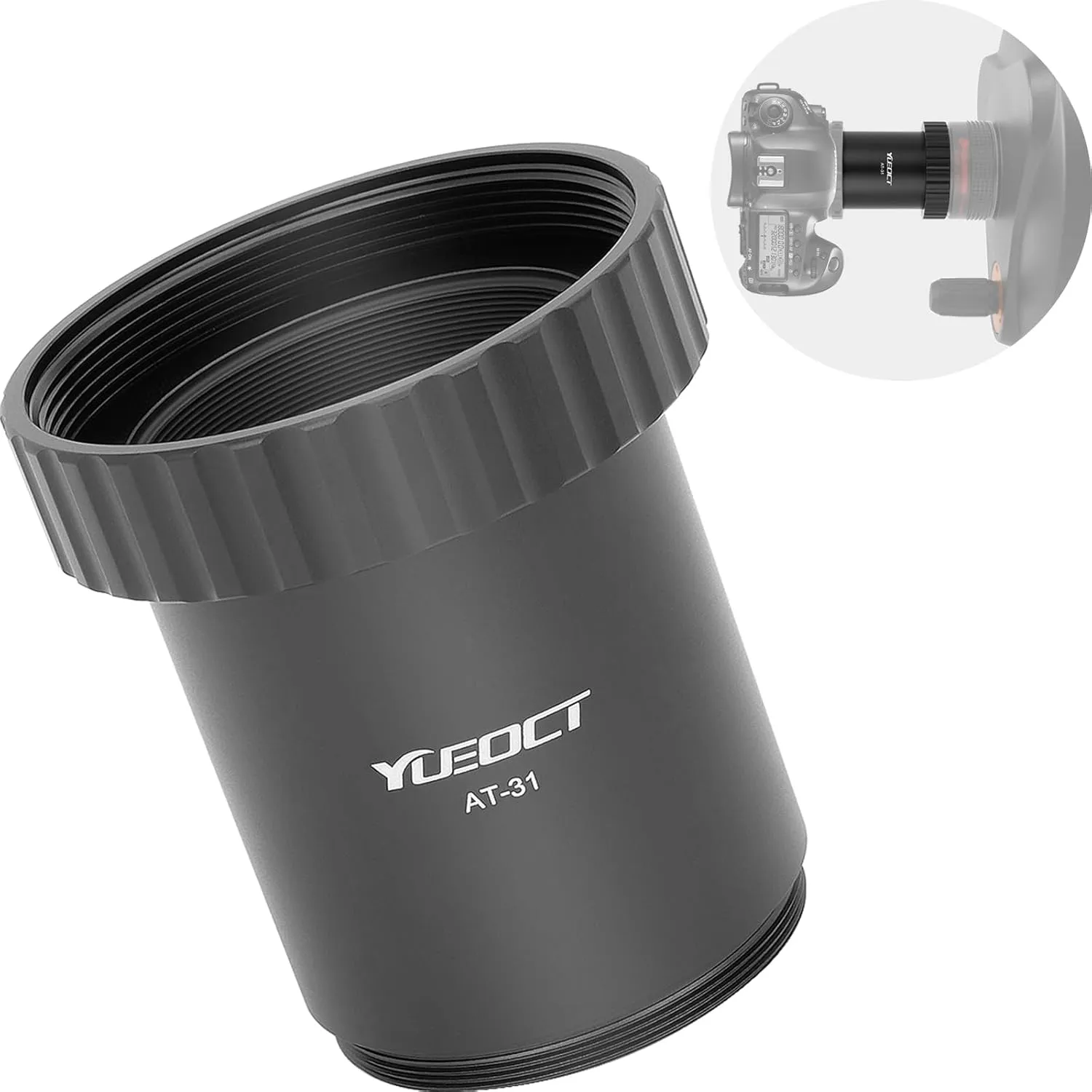 SCT-T Adapter, 2" x24 SCT Female Thread to T T2 M42x0.75 Male Thread, T-Adapter for 2" x24 Schmidt Cassegrain Telescope Visual Back OTA Reducer Corrector Lens