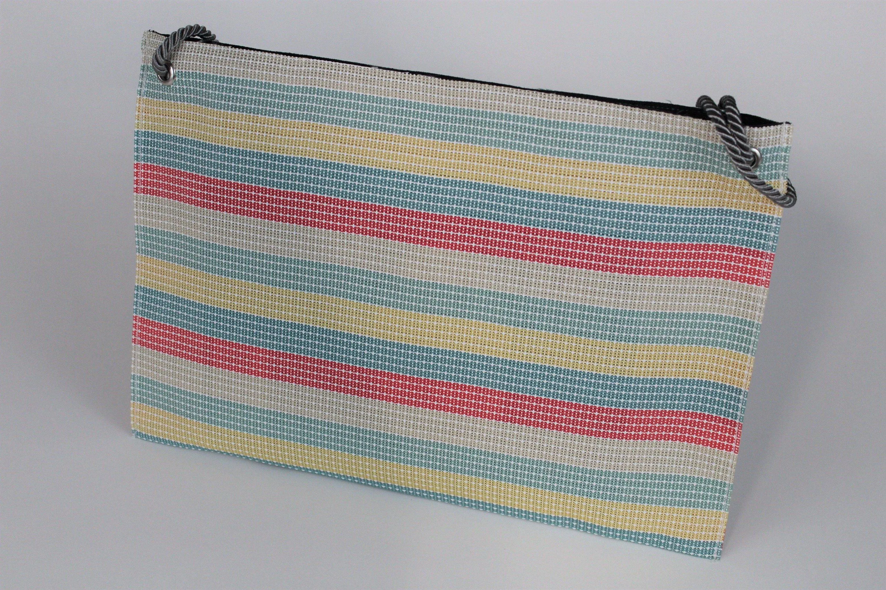 Sereen Multi Color Striped Handbag