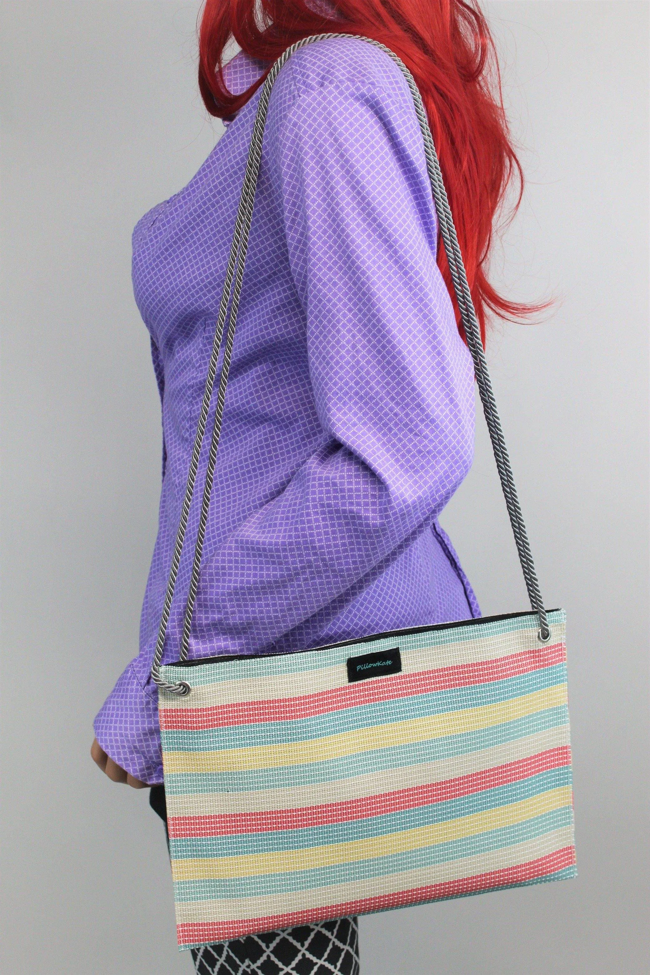 Sereen Multi Color Striped Handbag