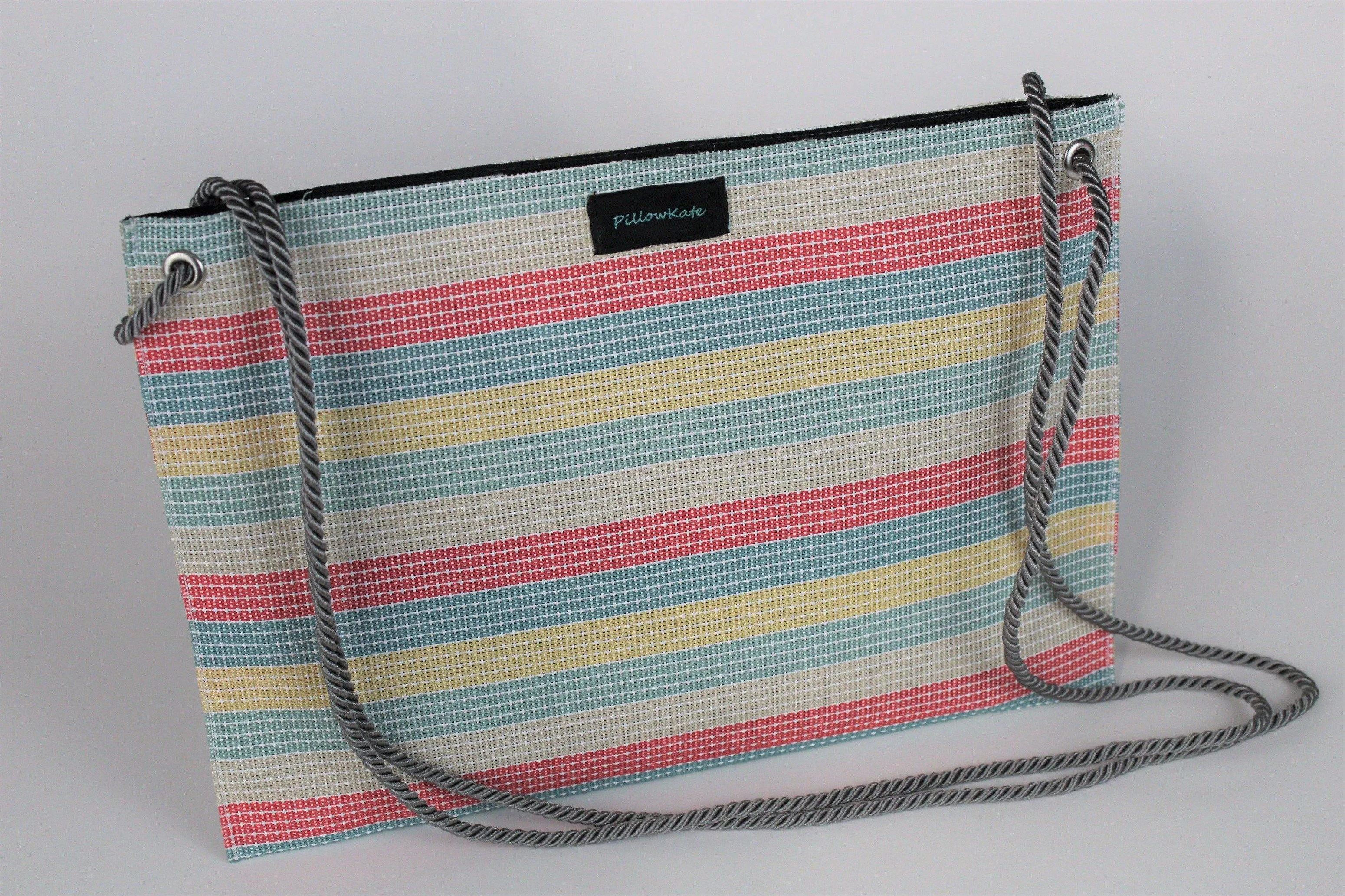 Sereen Multi Color Striped Handbag